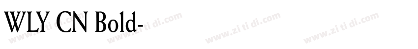 WLY CN Bold字体转换